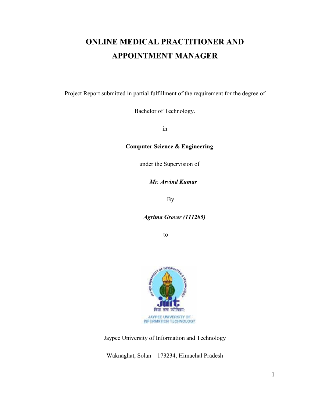 Online Medical Practitioner and Appointment Manager