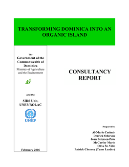 Organic Dominica Final Consultancy Report