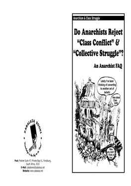 Do Anarchists Reject “Class Conflict” & “Collective Struggle”?