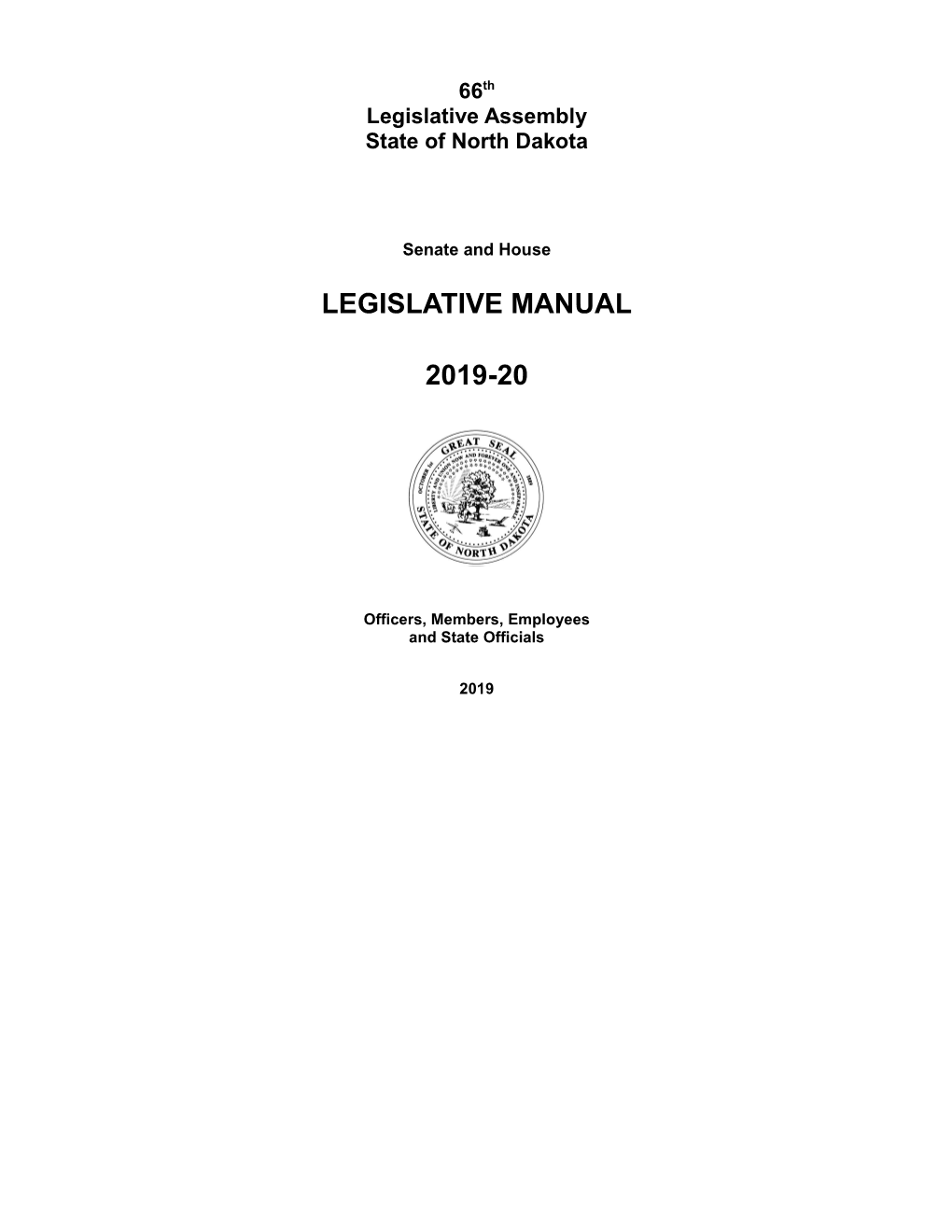Legislative Manual 2019-20