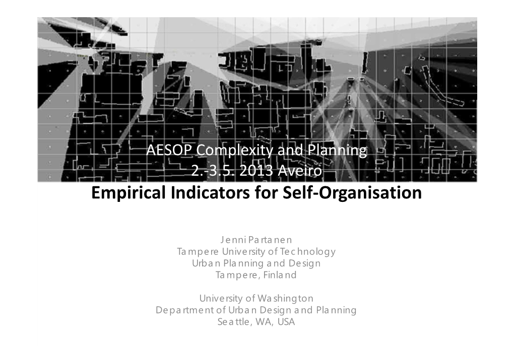 Empirical Indicators for Self-Organisation