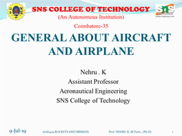 General About Aircraft and Airplane