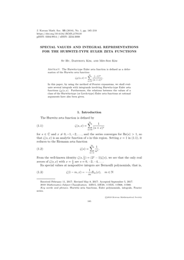 Special Values and Integral Representations for the Hurwitz-Type Euler Zeta Functions