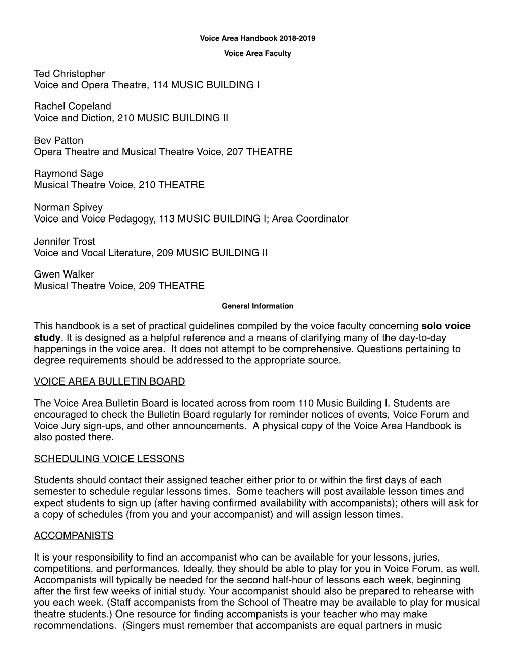 View Voice Area Handbook