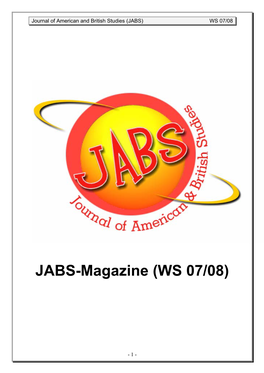 JABS-Magazine (WS 07/08)