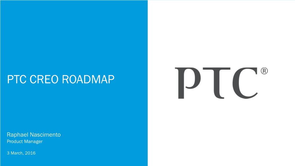 Ptc Creo Roadmap