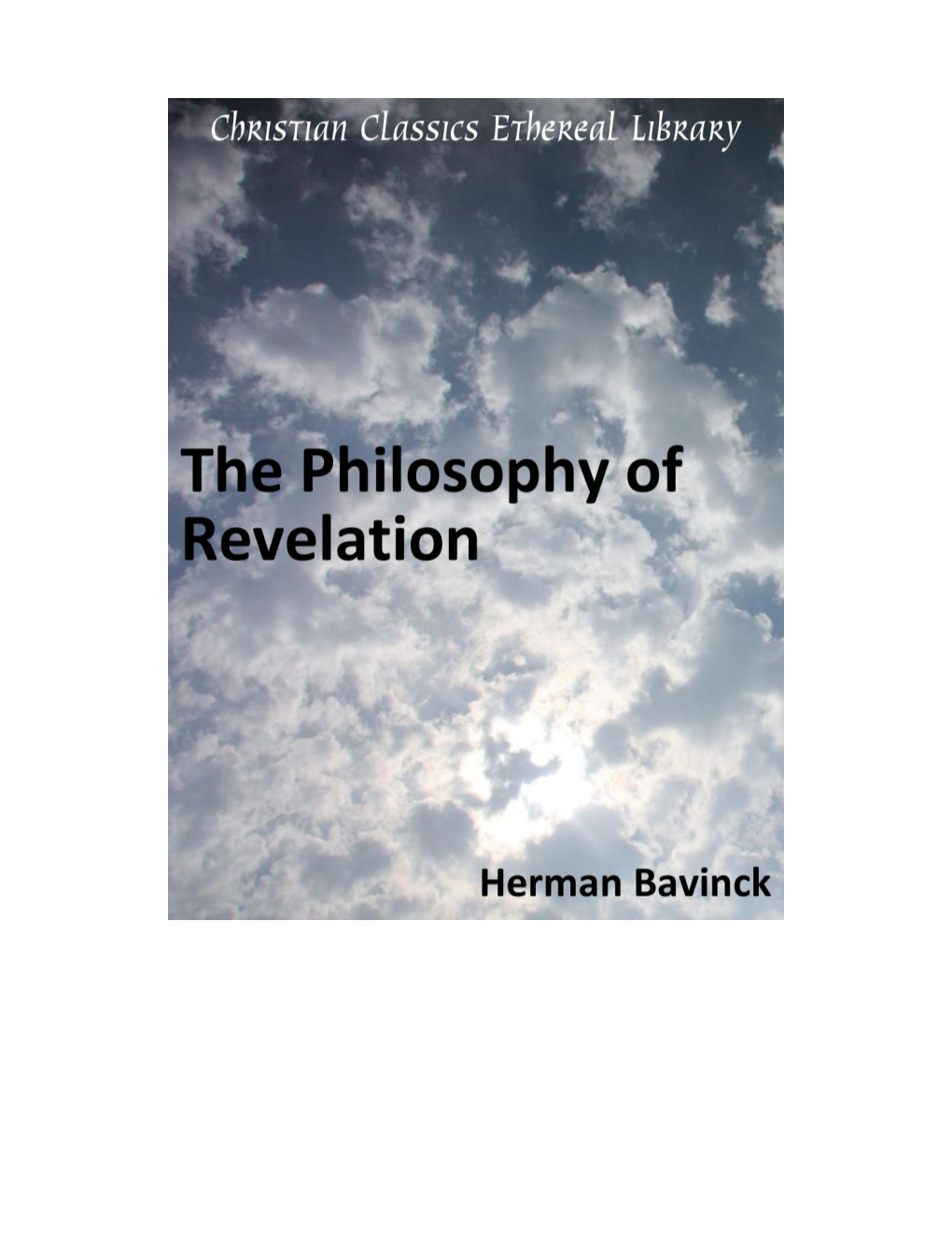 The Philosophy of Revelation