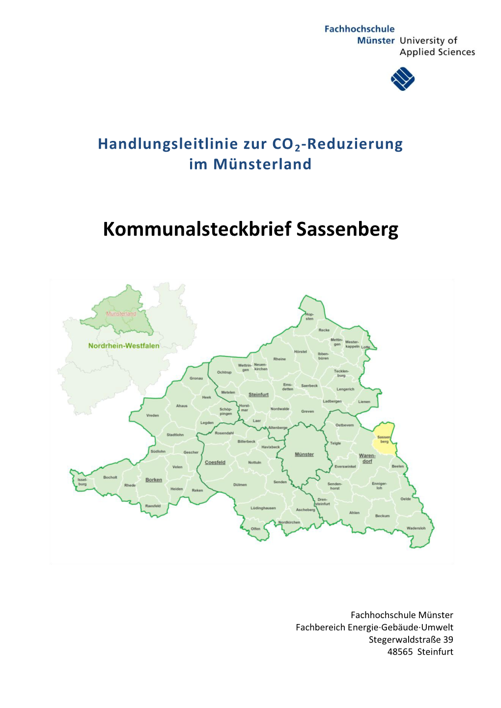 Kommunalsteckbrief Sassenberg