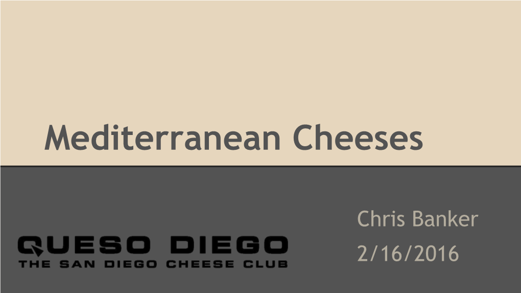 Mediterranean Cheeses