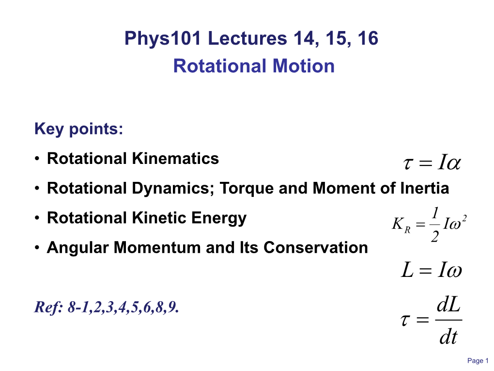 Rotational Motion