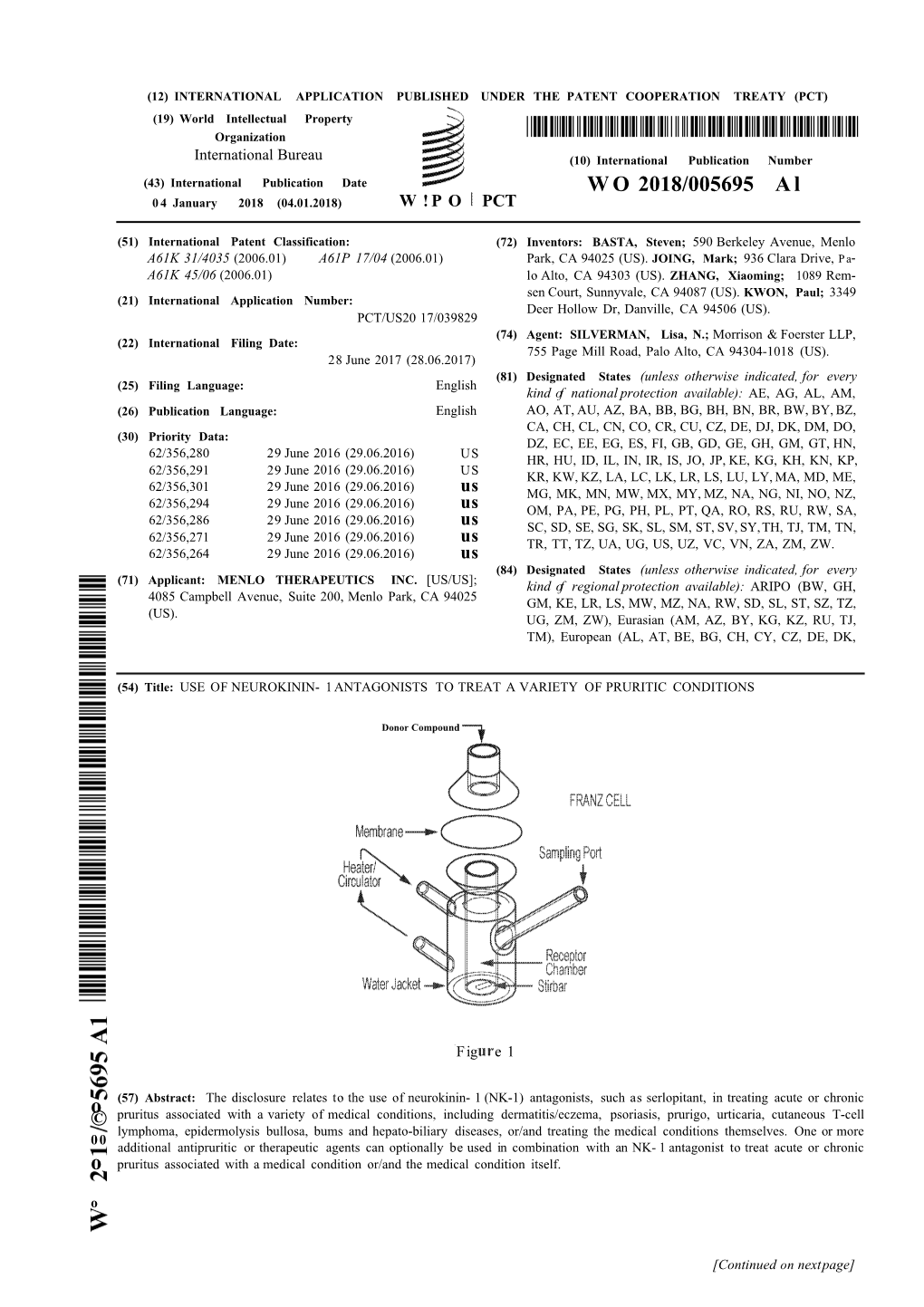 WO 2018/005695 Al O