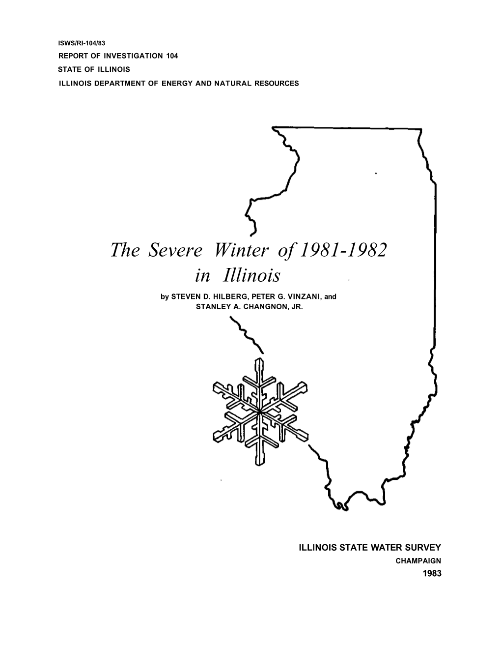 The Severe Winter of 1981-1982 in Illinois by STEVEN D