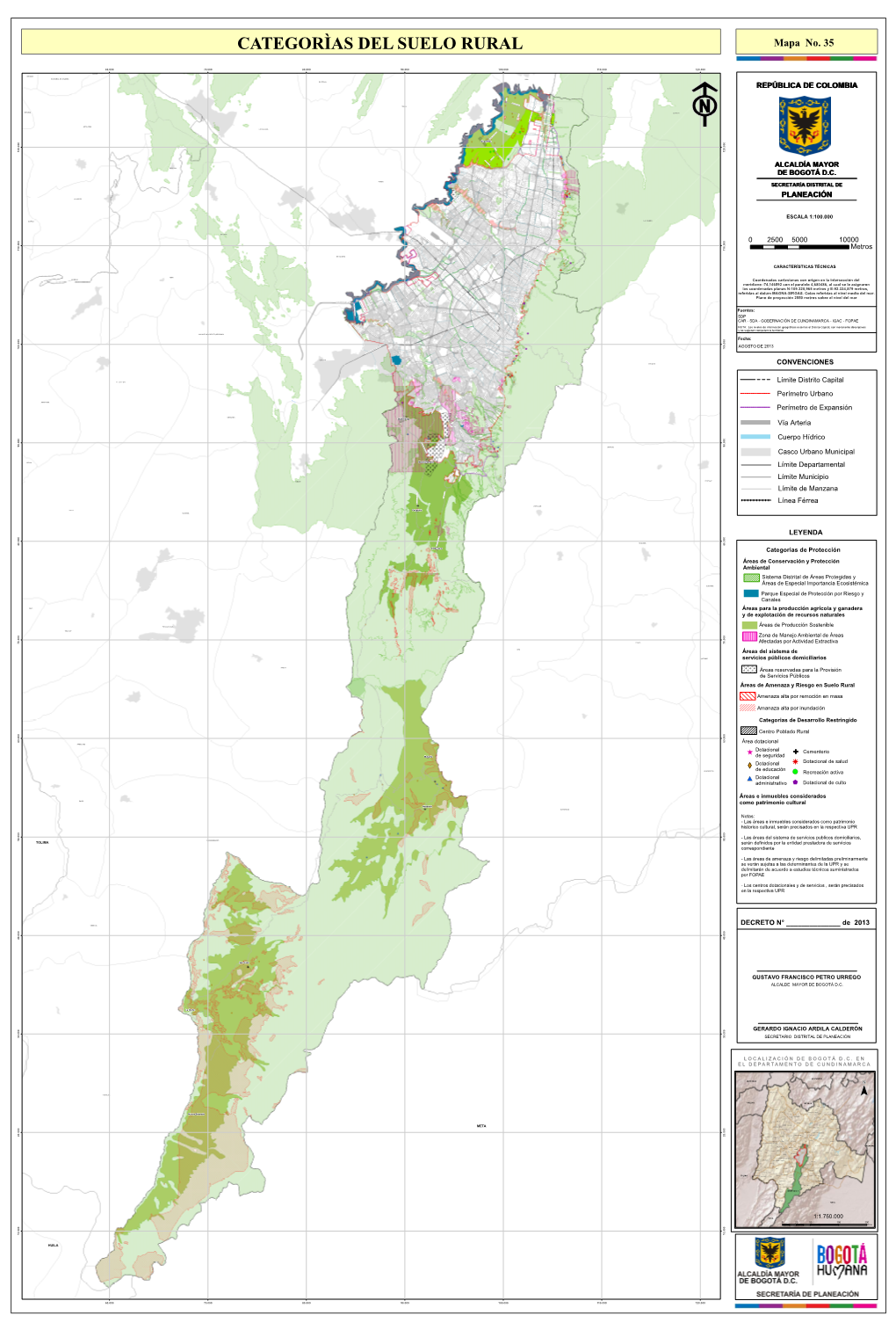 CATEGORÌAS DEL SUELO RURAL Mapa No