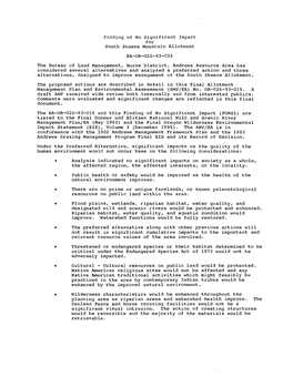 South Steens Allotment Managemetn Plan with South Steens Herd