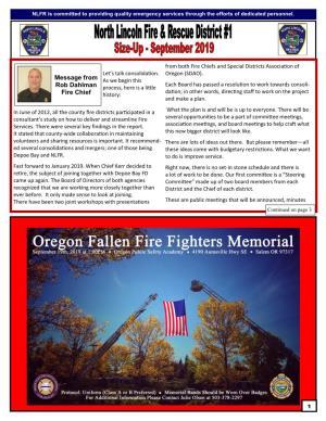 Message from Rob Dahlman Fire Chief
