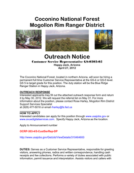 Coconino National Forest Mogollon Rim Ranger District