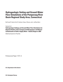 Hydrogeologic Setting and Ground-Water Flow Simulations of the Pomperaug River Basin Regional Study Area, Connecticut