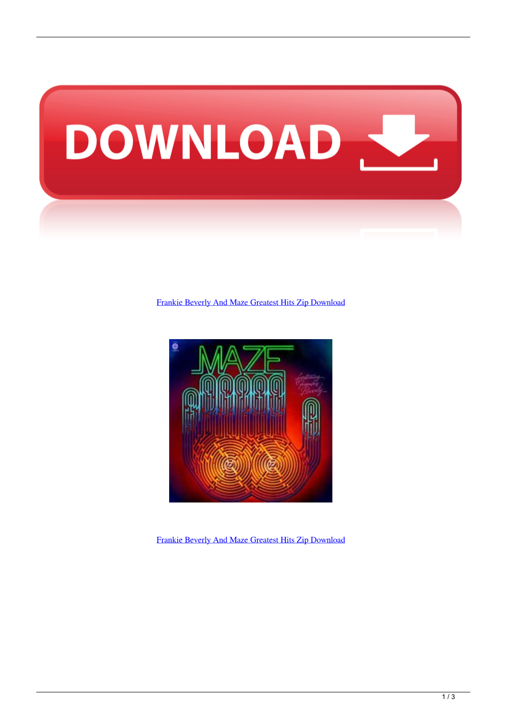 Frankie Beverly and Maze Greatest Hits Zip Download