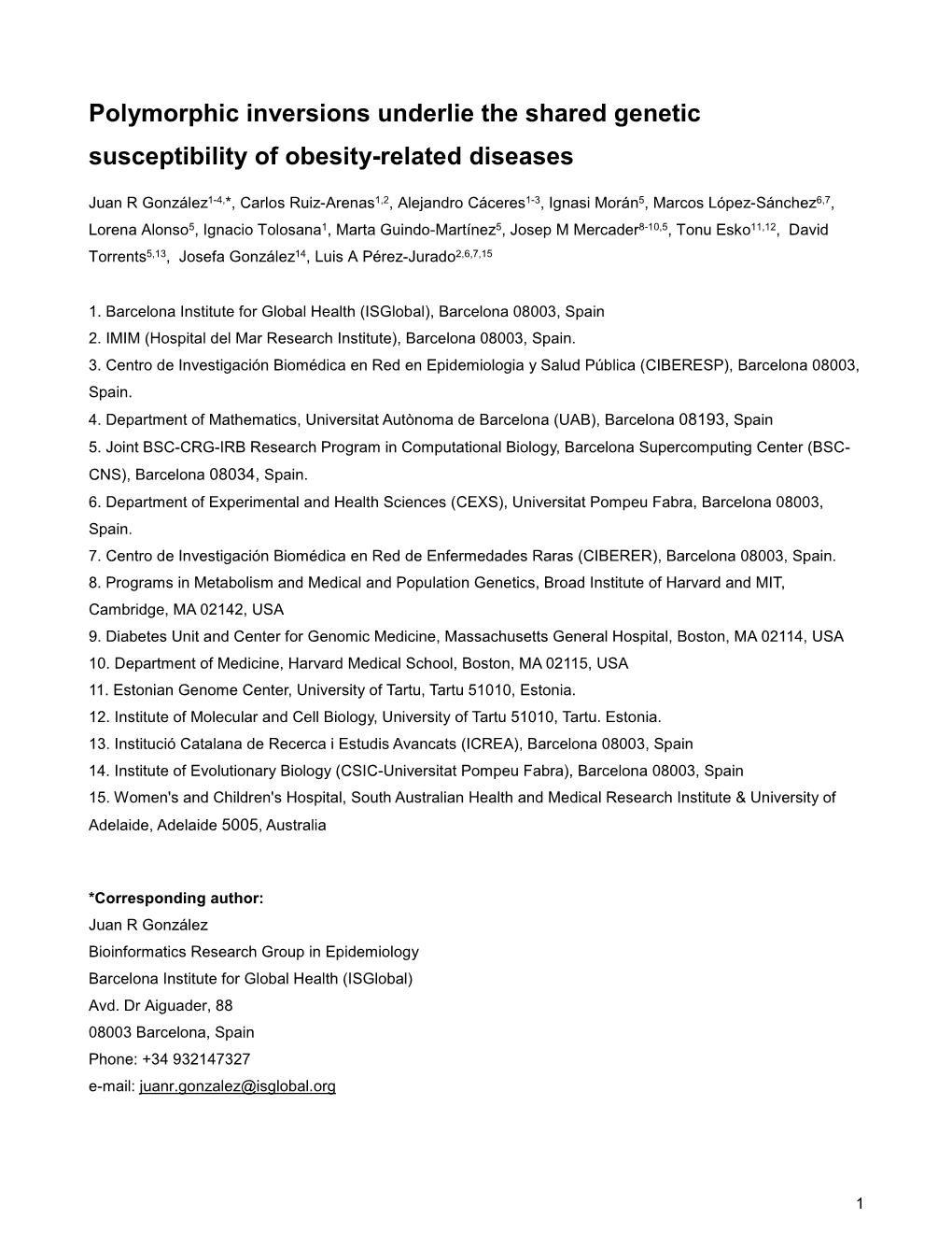 Polymorphic Inversions Underlie the Shared Genetic Susceptibility of Obesity-Related Diseases