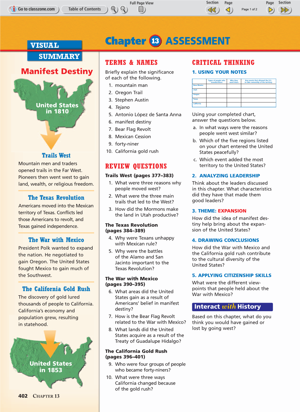 Manifest Destiny Briefly Explain the Significance 1