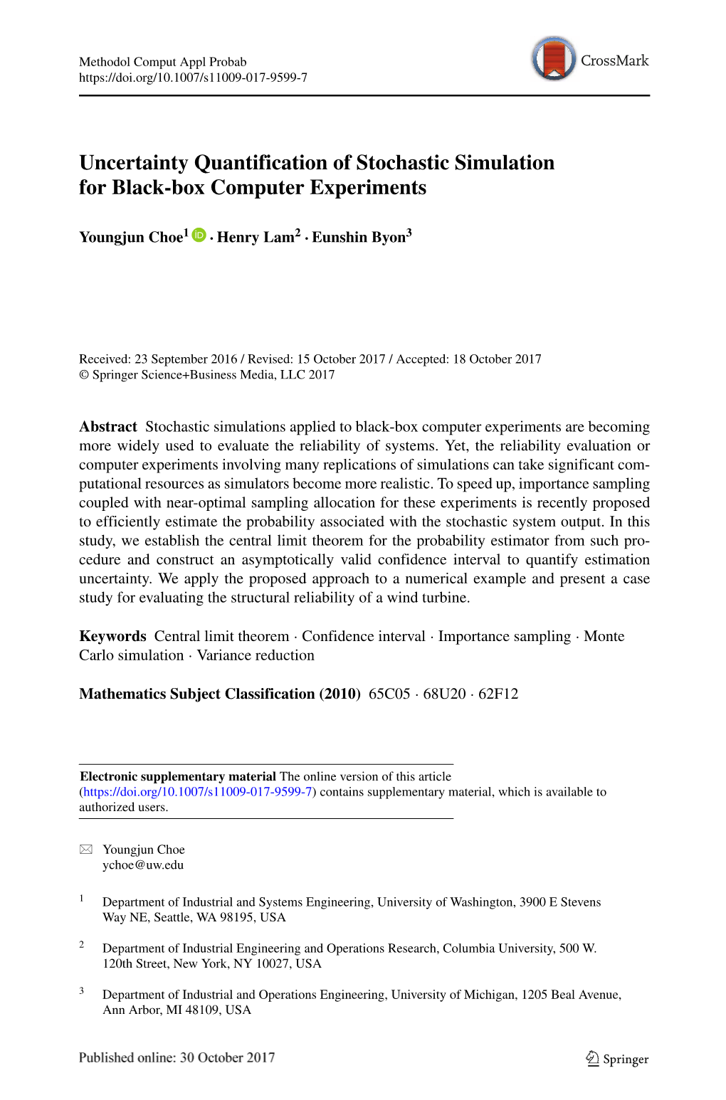 Uncertainty Quantification of Stochastic Simulation for Black-Box Computer Experiments