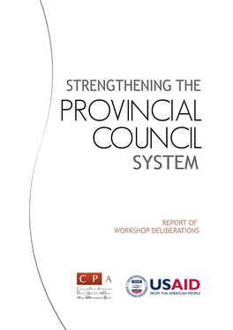 Strengthening the Provincial Council System Outreach