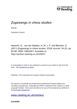 Zugzwangs in Chess Studies
