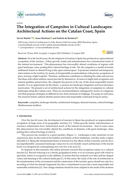 The Integration of Campsites in Cultural Landscapes: Architectural Actions on the Catalan Coast, Spain