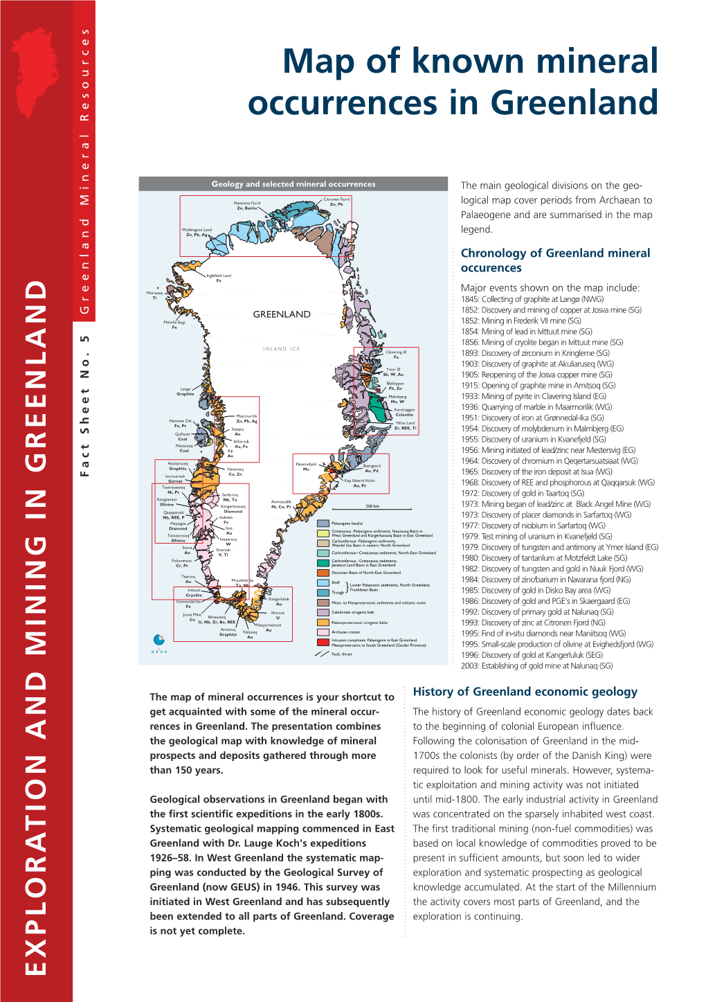 Exploration and Mining in Greenland, Fact Sheet No. 5, 2003