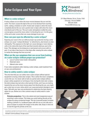 Solar Eclipse and Your Eyes (Continued)