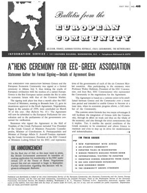 Athens Ceremony for Eec-Greek Association
