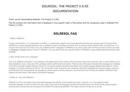 Solresol: the Project V.0.95 Documentation