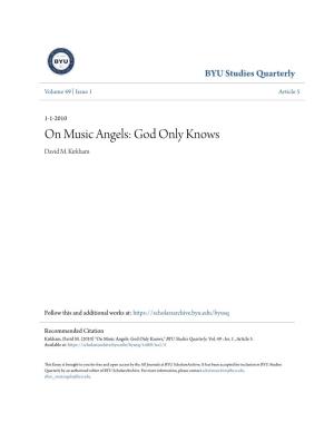 On Music Angels: God Only Knows David M