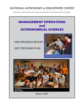MANAGEMENT OPERATIONS and ASTRONOMICAL SCIENCES
