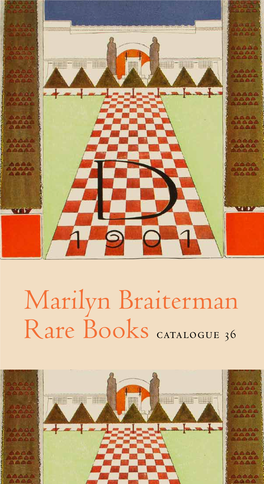 Marilyn Braiterman Rare Books Catalogue 36