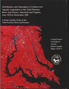 Distribution and Abundance of Submersed Aquatic Vegetation in the Tidal Potomac River and Estuary, Maryland and Virginia, May 1978 to November 1981