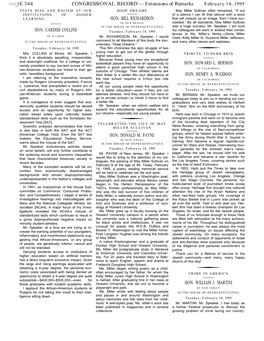 CONGRESSIONAL RECORD— Extensions of Remarks E 344 HON