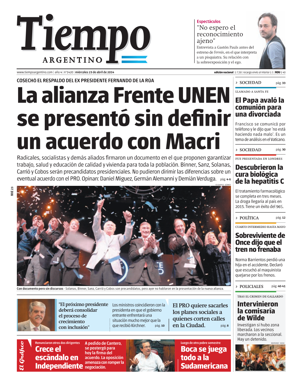 La Alianza Frente UNEN Se Presentó Sin Definir Un Acuerdo Con Macri