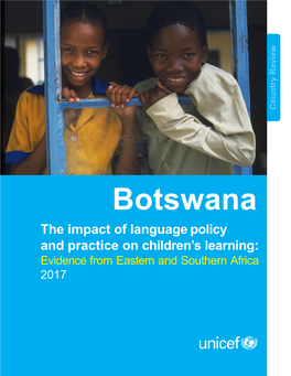 Botswana of Eastern on Language Children’S and Southern Policy Learning Africa