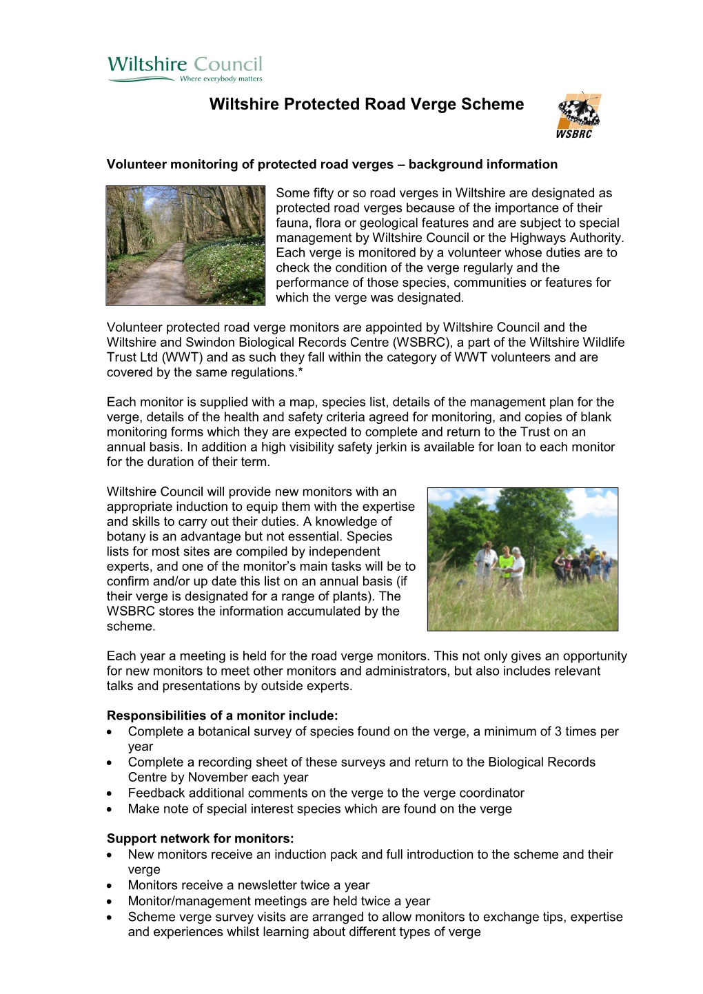 Protected Road Verge Information Sheet