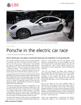 Porsche in the Electric Car Race