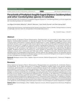 Parasitoids of Prodiplosis Longifila Gagné(Diptera: Cecidomyiidae)