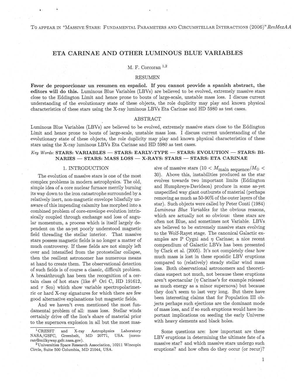 Eta Carinae and Other Luminous Blue Variables