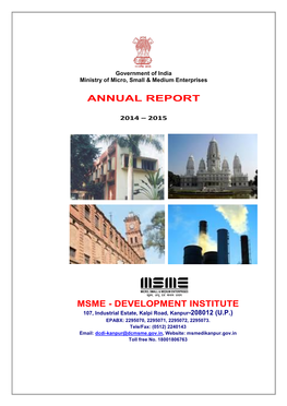 Annual Progress Report for FY [2014-2015]
