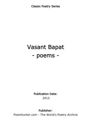 Vasant Bapat - Poems