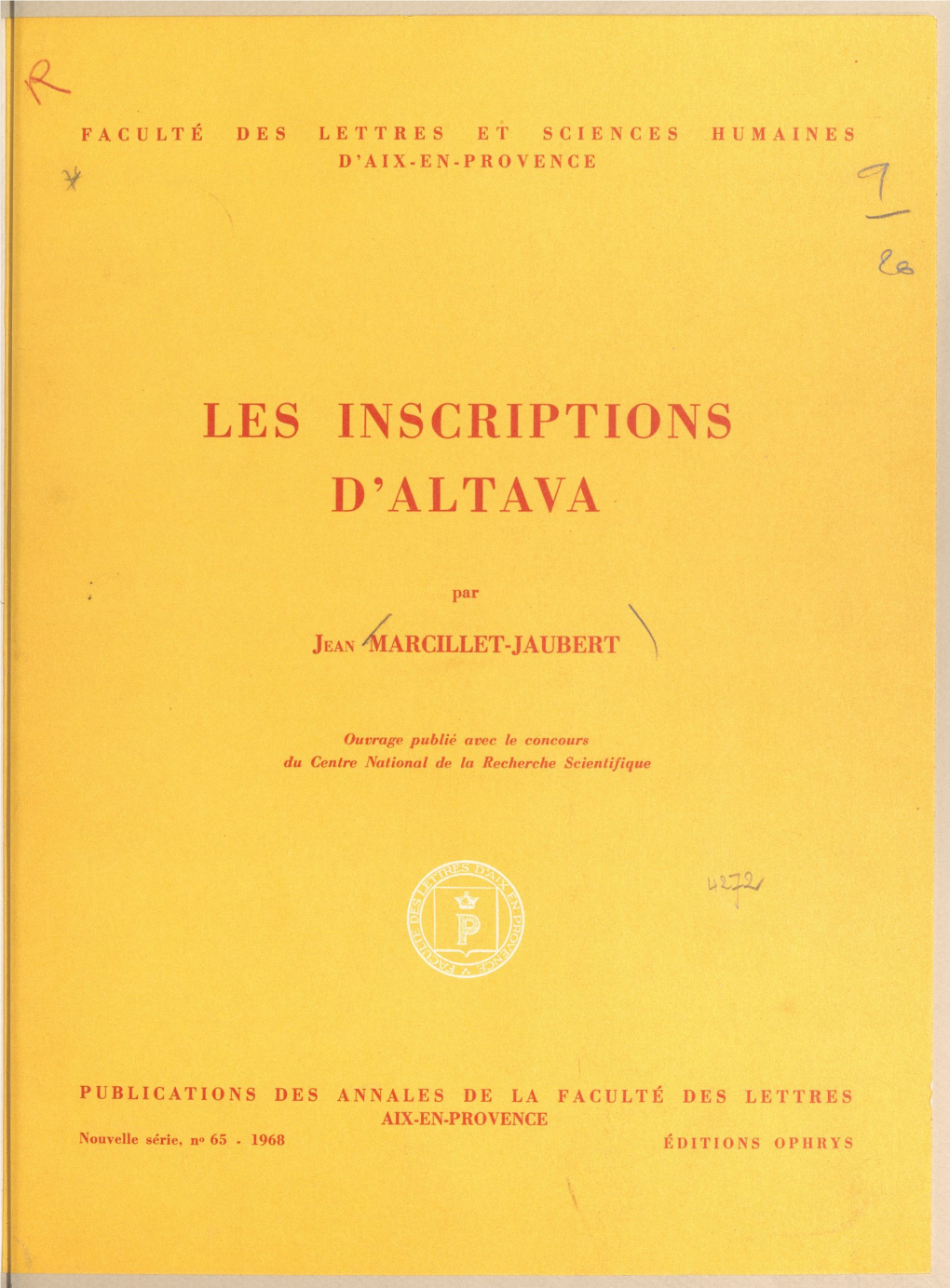 Les Inscriptions D'altava