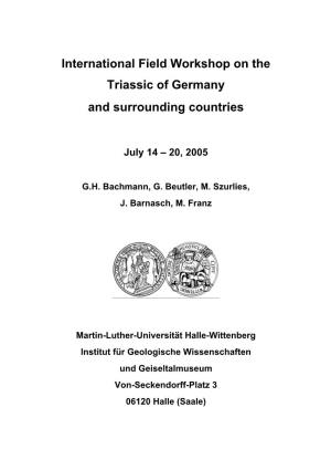 International Field Workshop on the Triassic of Germany and Surrounding Countries