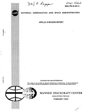 Apollo 8 Mission Report Feb 1969