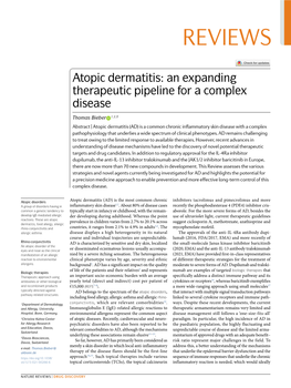 Atopic Dermatitis: an Expanding Therapeutic Pipeline for a Complex Disease