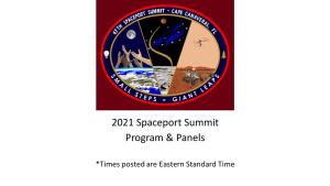 2021 Spaceport Summit Program & Panels